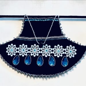Midnight Tide Hand Fan – Black/Blue