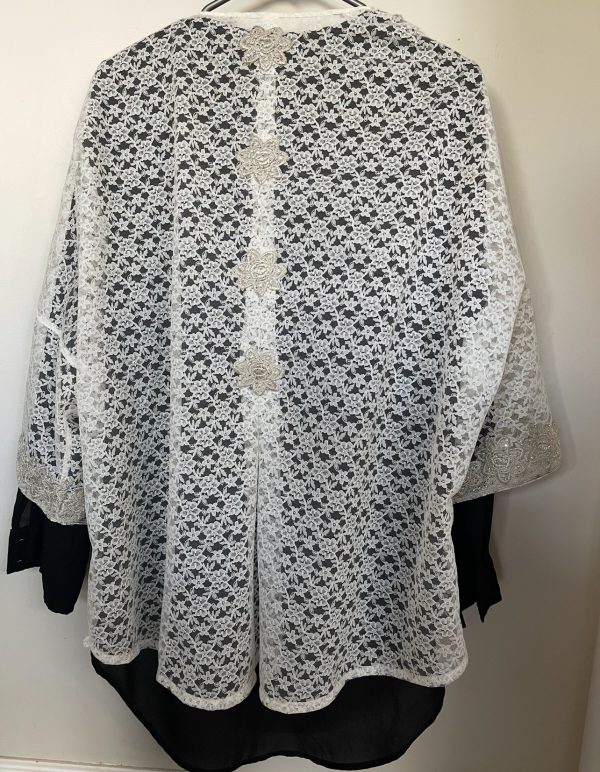 Pearl White Lace Cardigan - Image 2