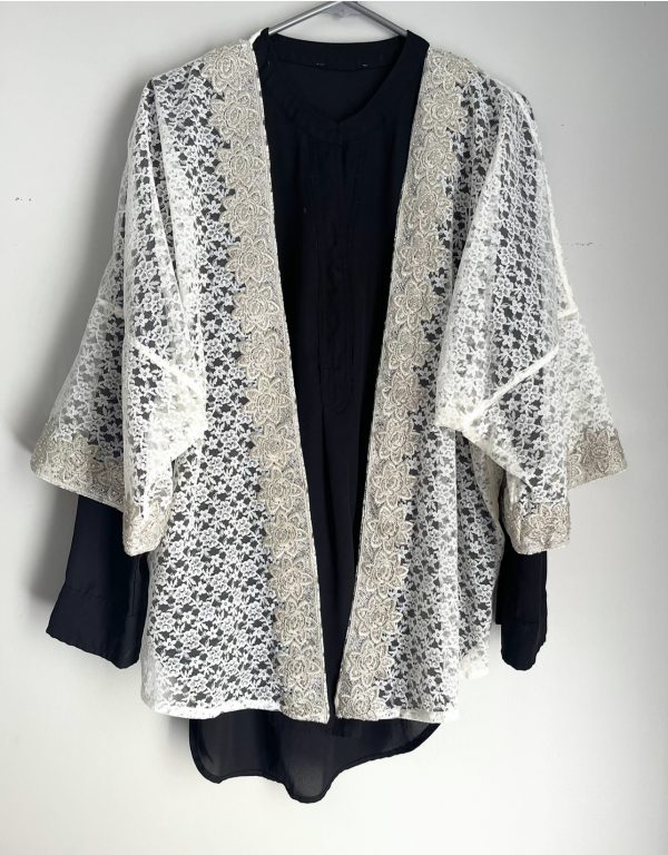 Pearl White Lace Cardigan